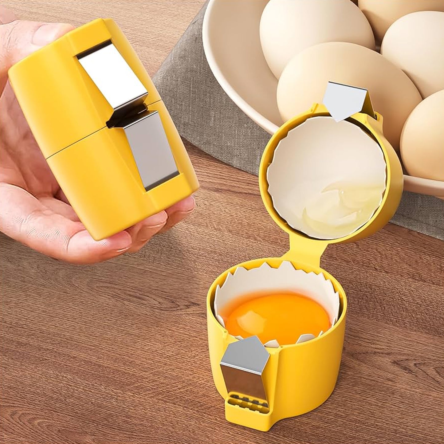 Egg Shell Opener Egg Cracker Tool For Raw Eggs Handheld (1 Pc) - warehousetech13
