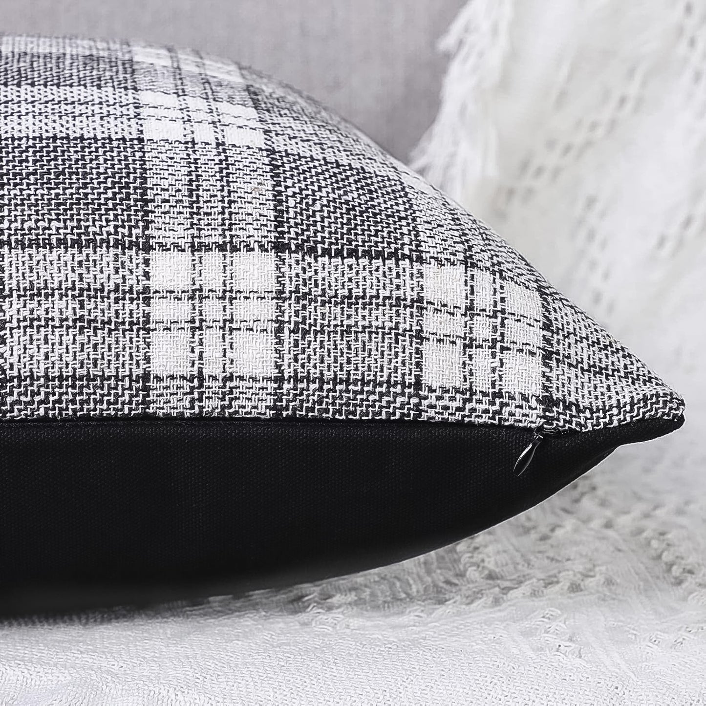 Pillow Covers Cushion Cases Soft Leather And Cotton (23 22 Inch 1 Pair 2 Pc) - warehousetech13