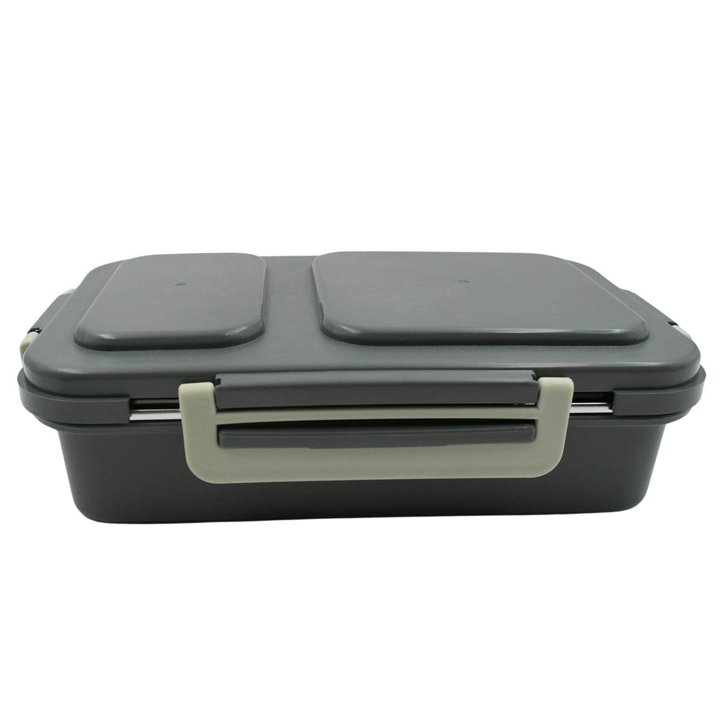 Miracle Quick Lock Leak Proof 2 Compartment Stainless Steel Lunch Box Inner Plate Reusable Microwave Freezer Safe Lunch Box - warehousetech13