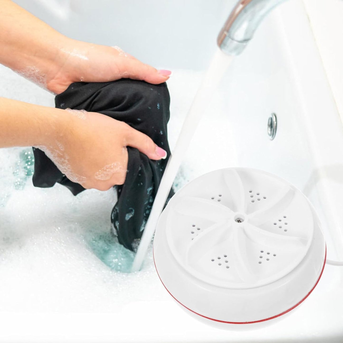 Mini Washing Machine with USB Cable | Portable & Lightweight Turbo Washer for Travel, Dorm, Apartment