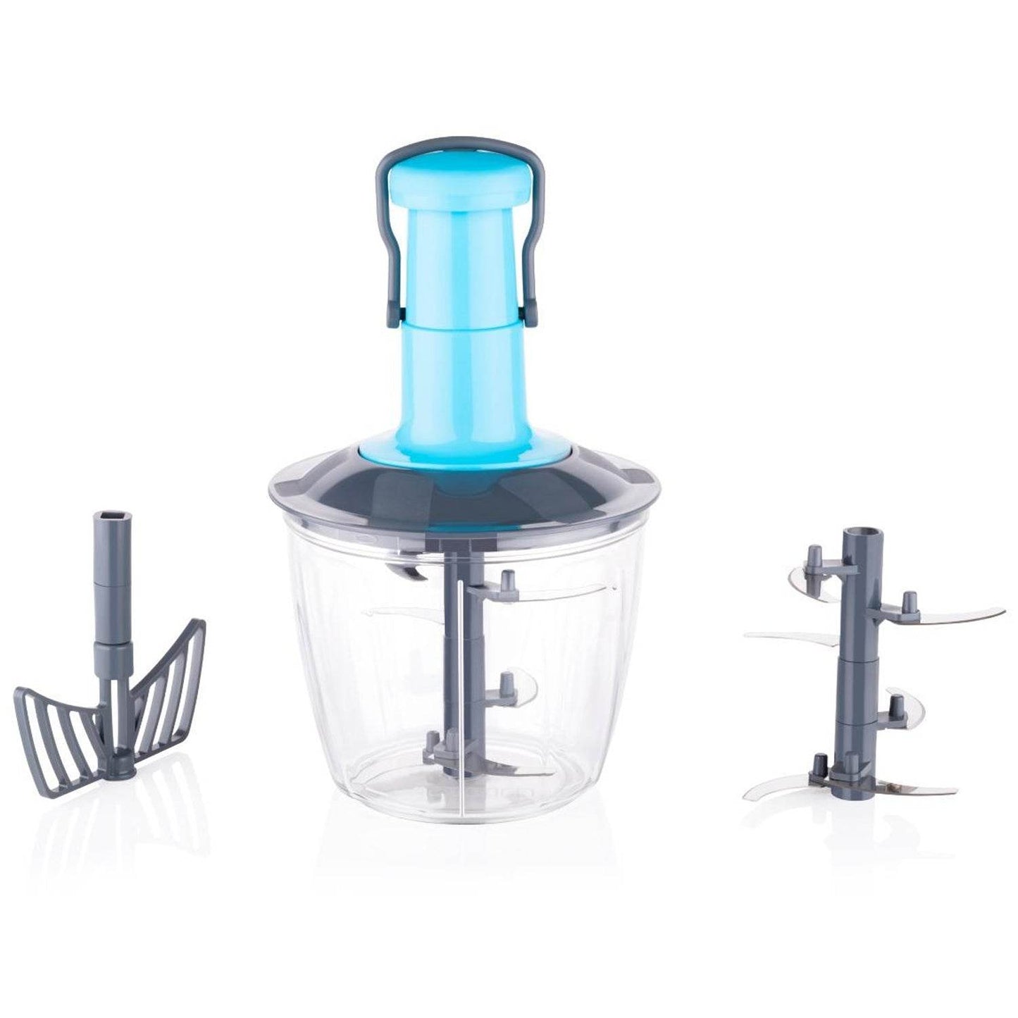 Vegetable Choppe, Manual Hand-press (6 Blades)(1100 Ml) - warehousetech13