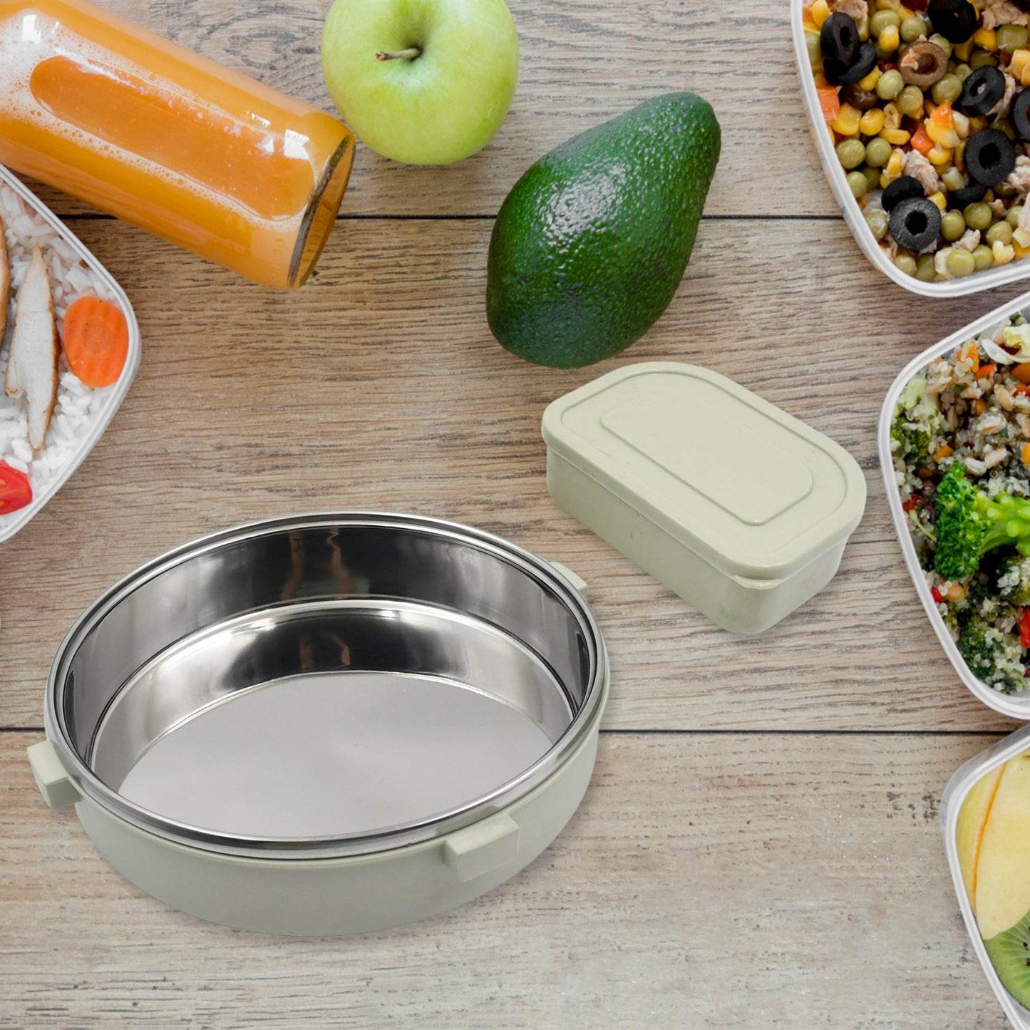 Miracle Stainless Steel Round Lunch Box - warehousetech13