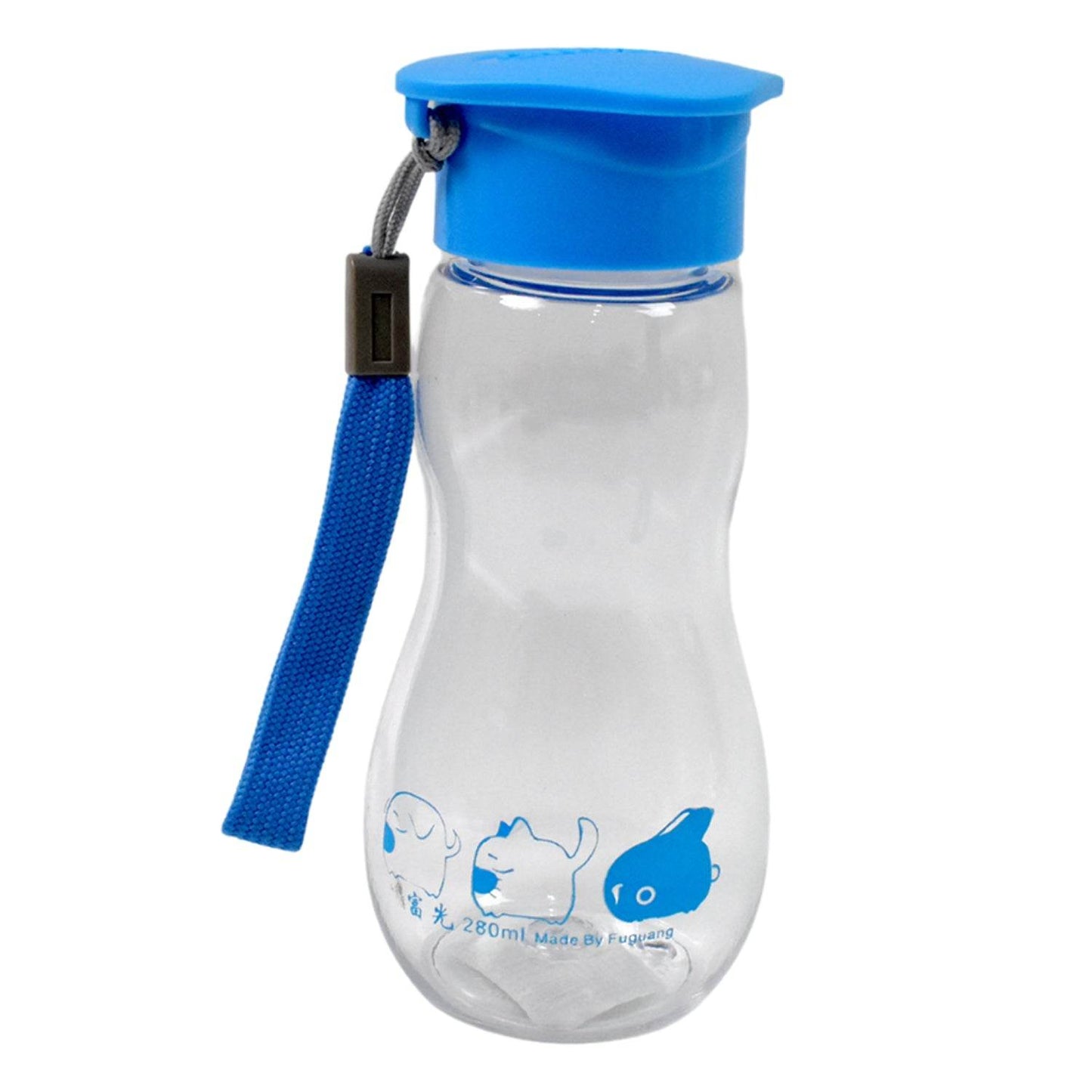 Transparent Travel Portable Water Bottle With Carry Straps (280 Ml 1 Pc) - warehousetech13