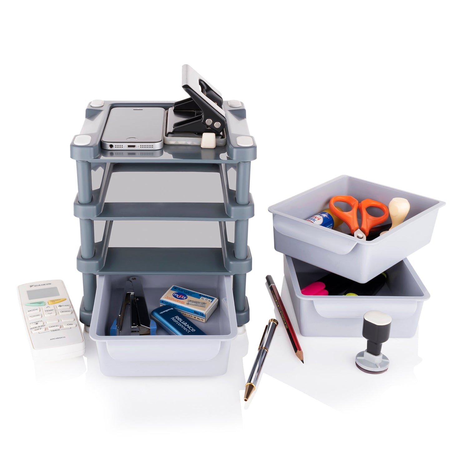 4767 Mini 3 Layer Drawer Used For Storing Makeup Equipments And Kits Used By Womens And Ladies. - warehousetech13
