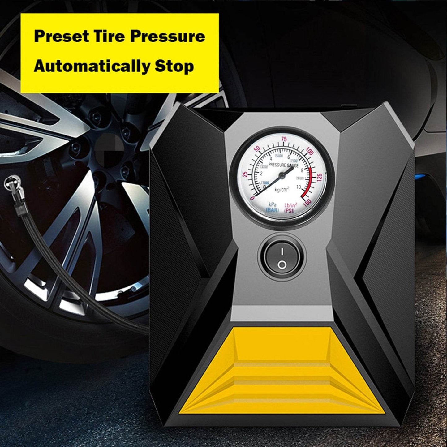 Car Tyre Inflator Rapid Mini Portable Air Compressor Pump - warehousetech13