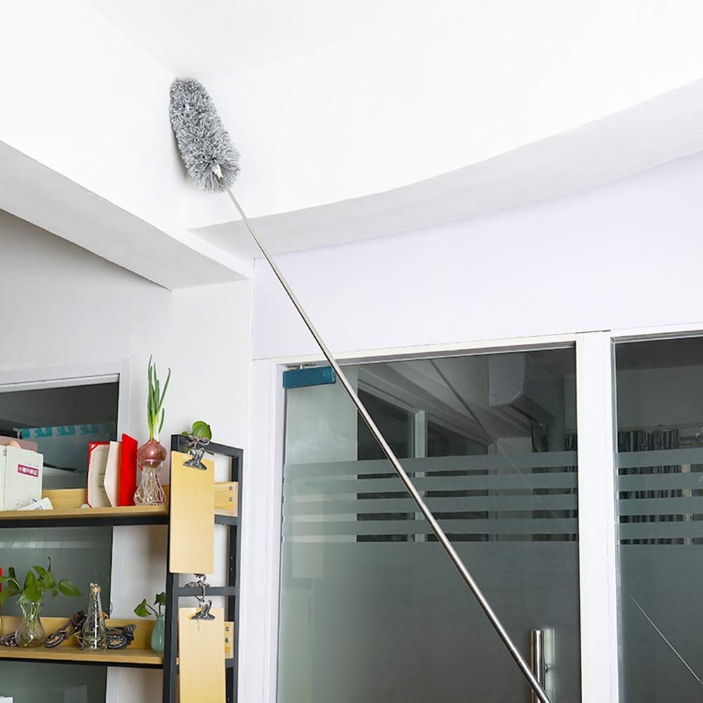 1279 Microfiber Dusters For Cleaning Telescoping Feather Duster With 100 Inches Extendable Handle Pole Dusting Cleaning Tools For Cleaning High Ceiling Ceiling Fan Blinds Cobwebs Furniture Cars - warehousetech13