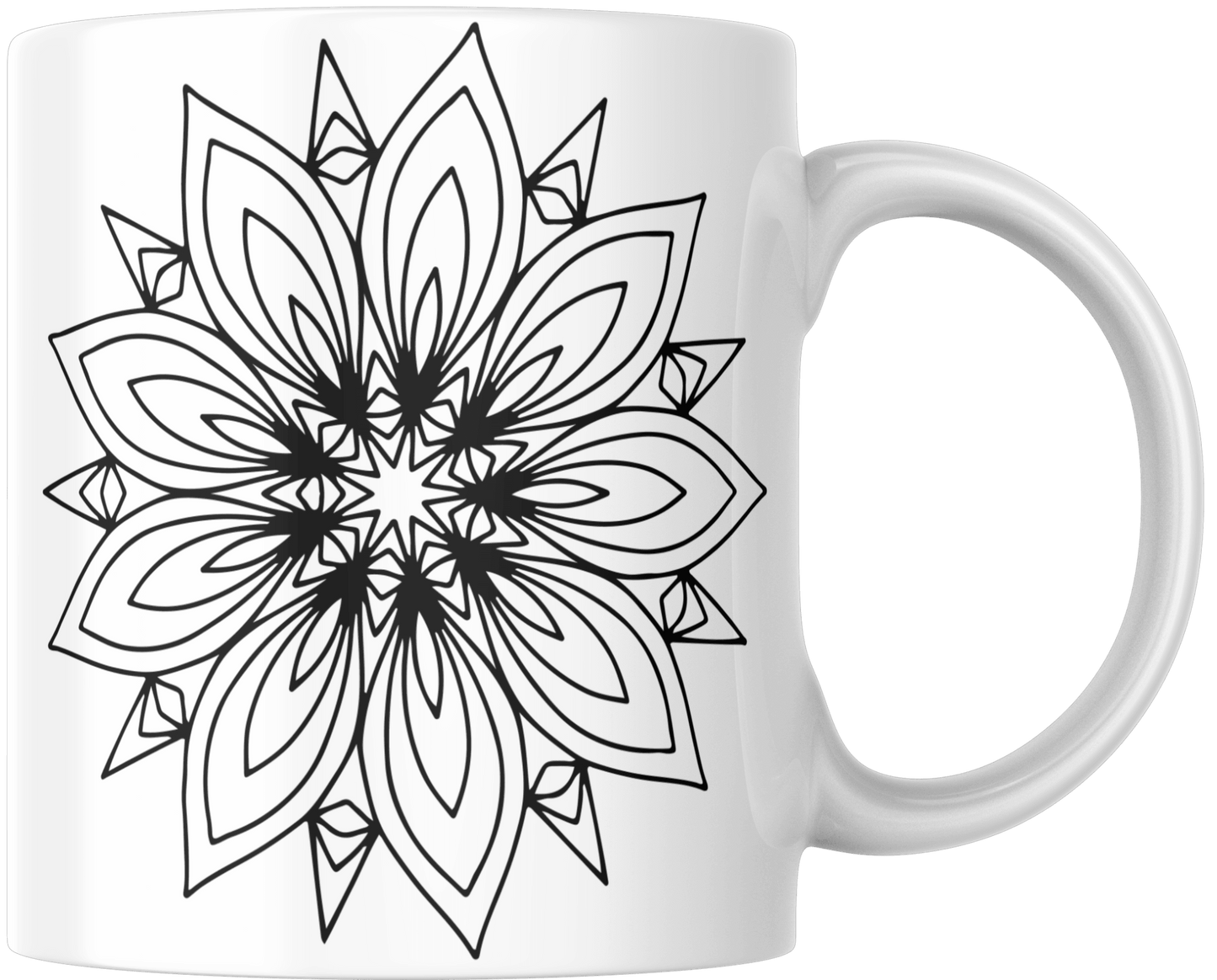 Mandala Printed Ceramic Mug - warehousetech13