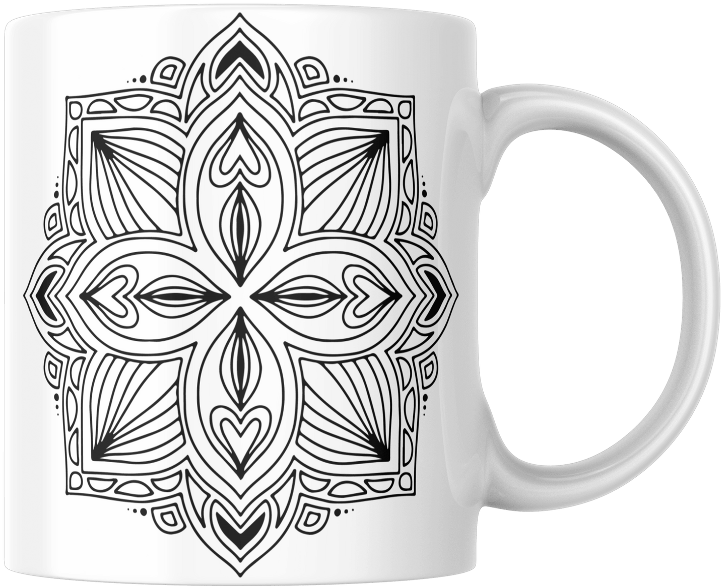 Mandala Printed Ceramic Mug | Coffee Mug - warehousetech13