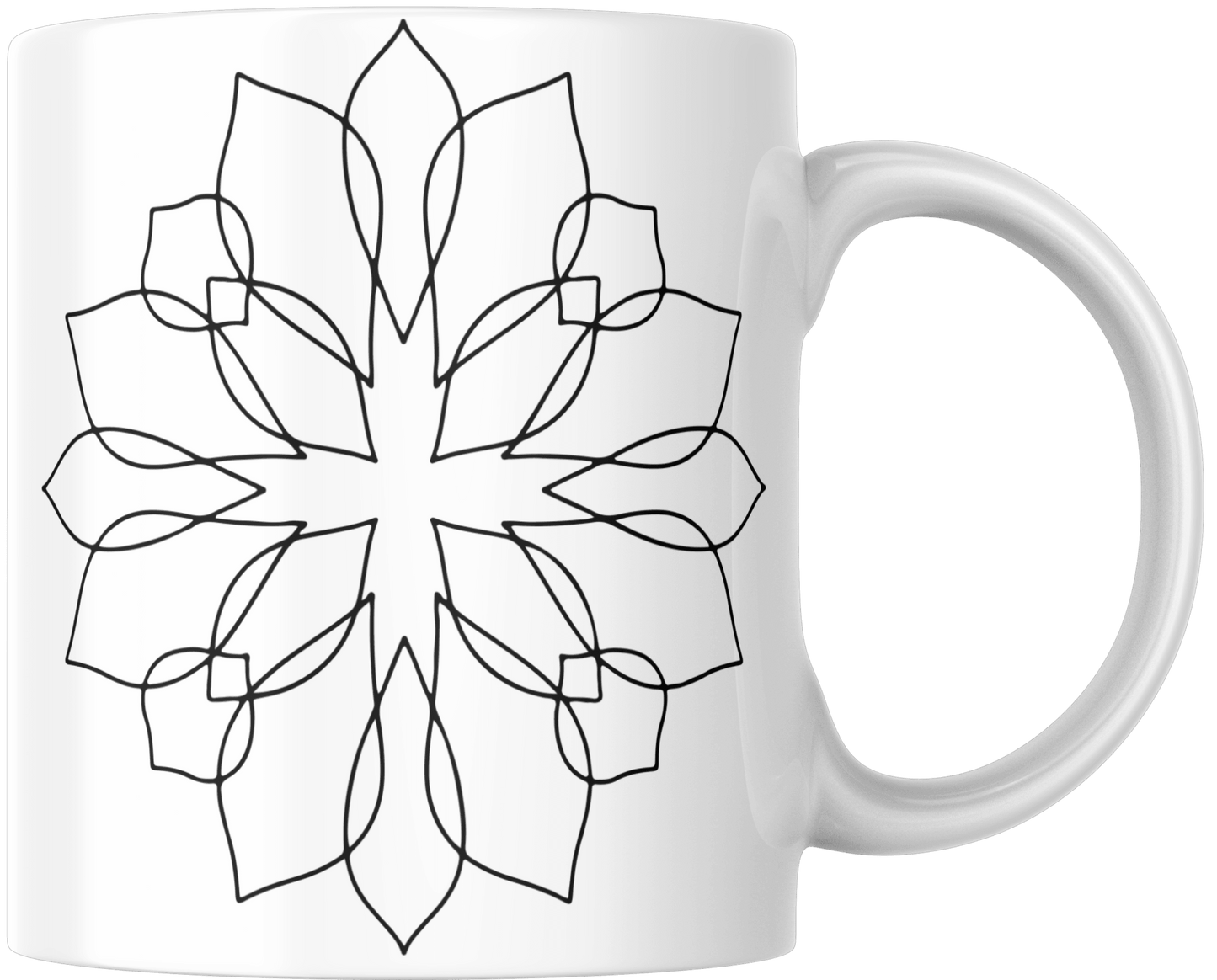 Mandala Printed Ceramic Mug - warehousetech13