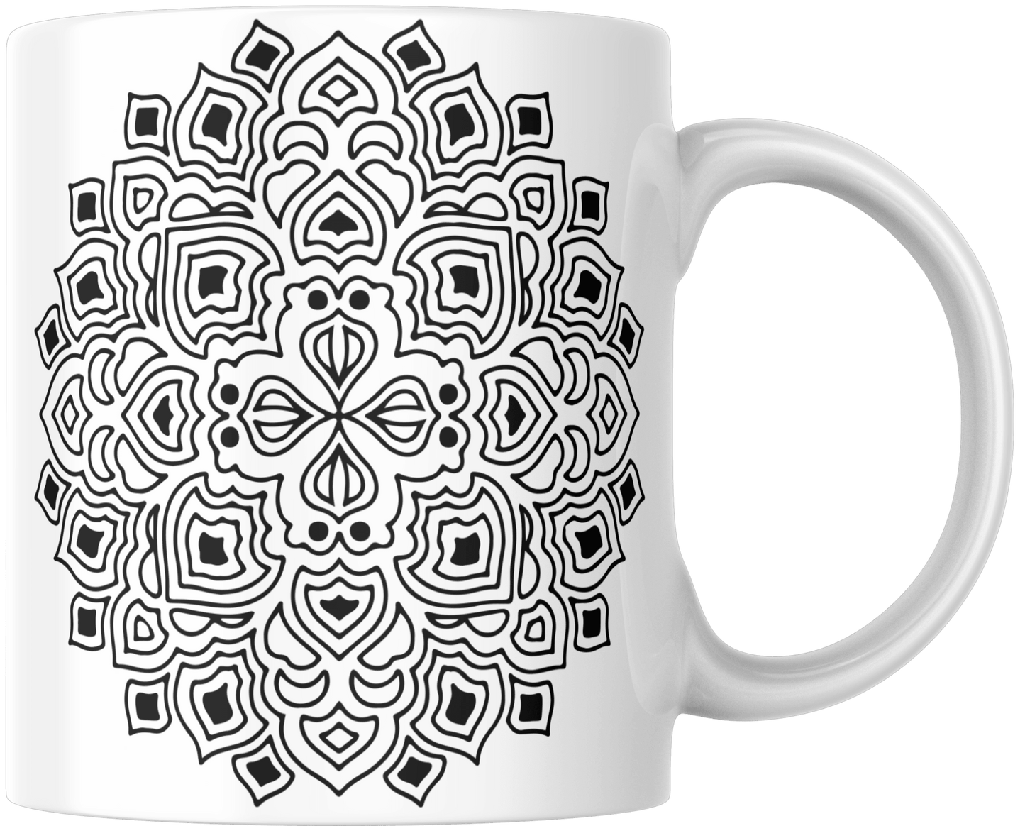 Mandala Printed Ceramic Mug - warehousetech13