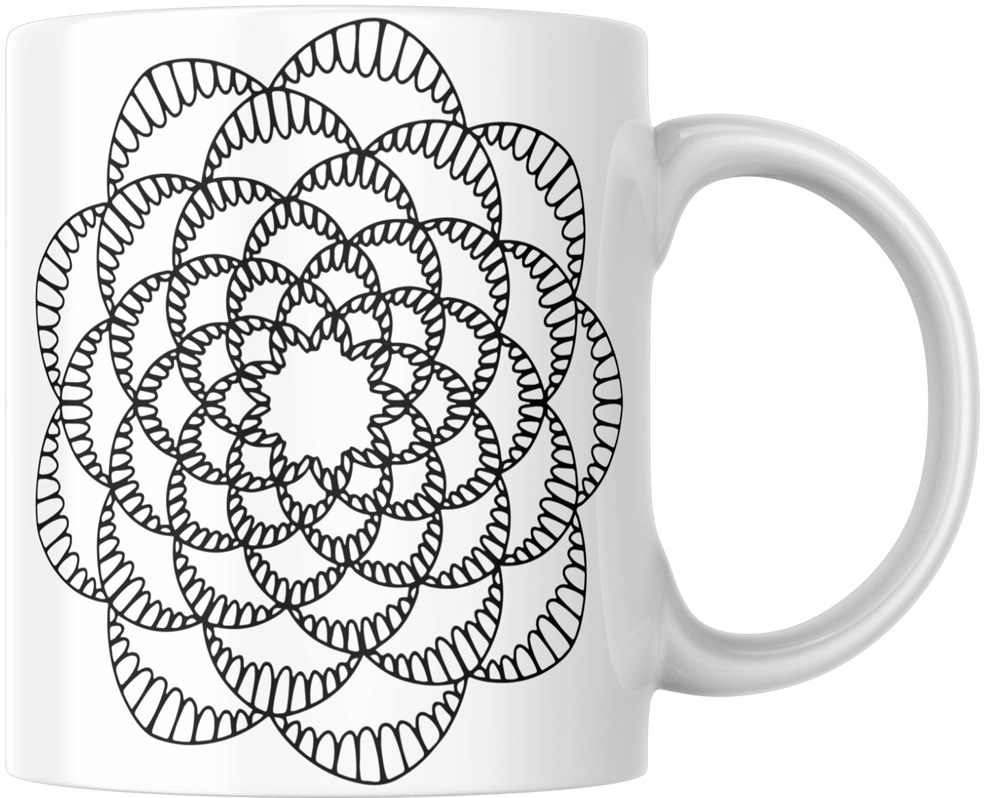 Mandala Printed Ceramic Mug - warehousetech13