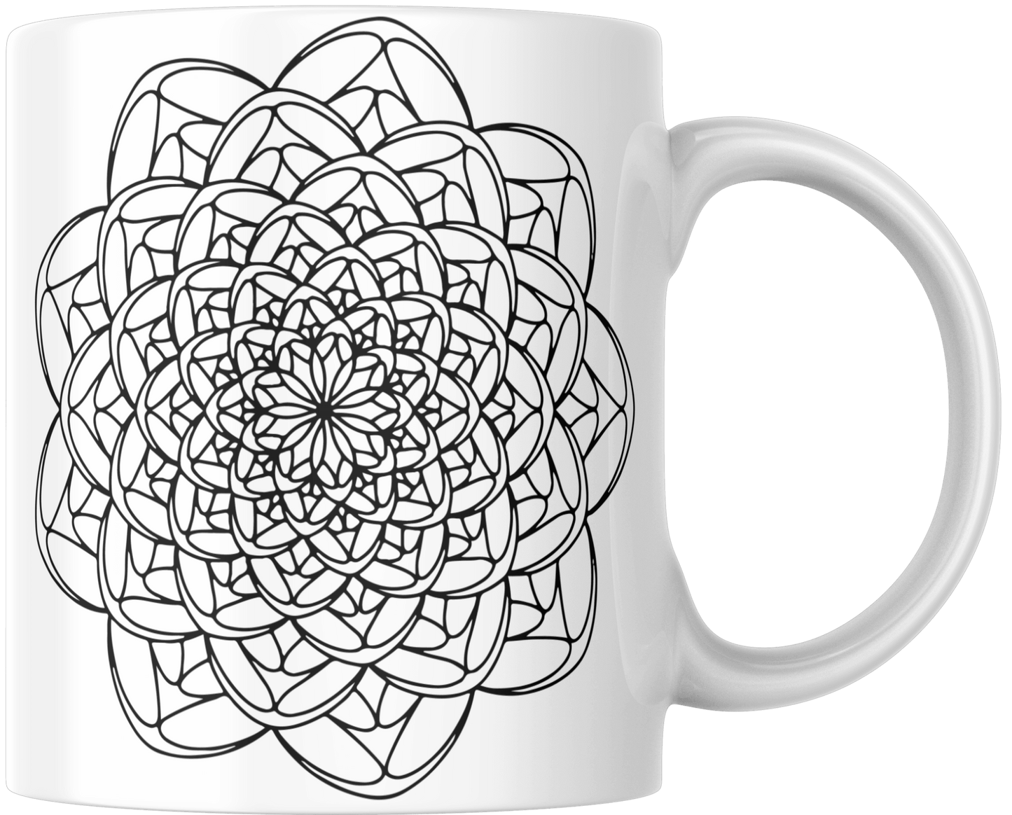 Mandala Printed Ceramic Mug - warehousetech13