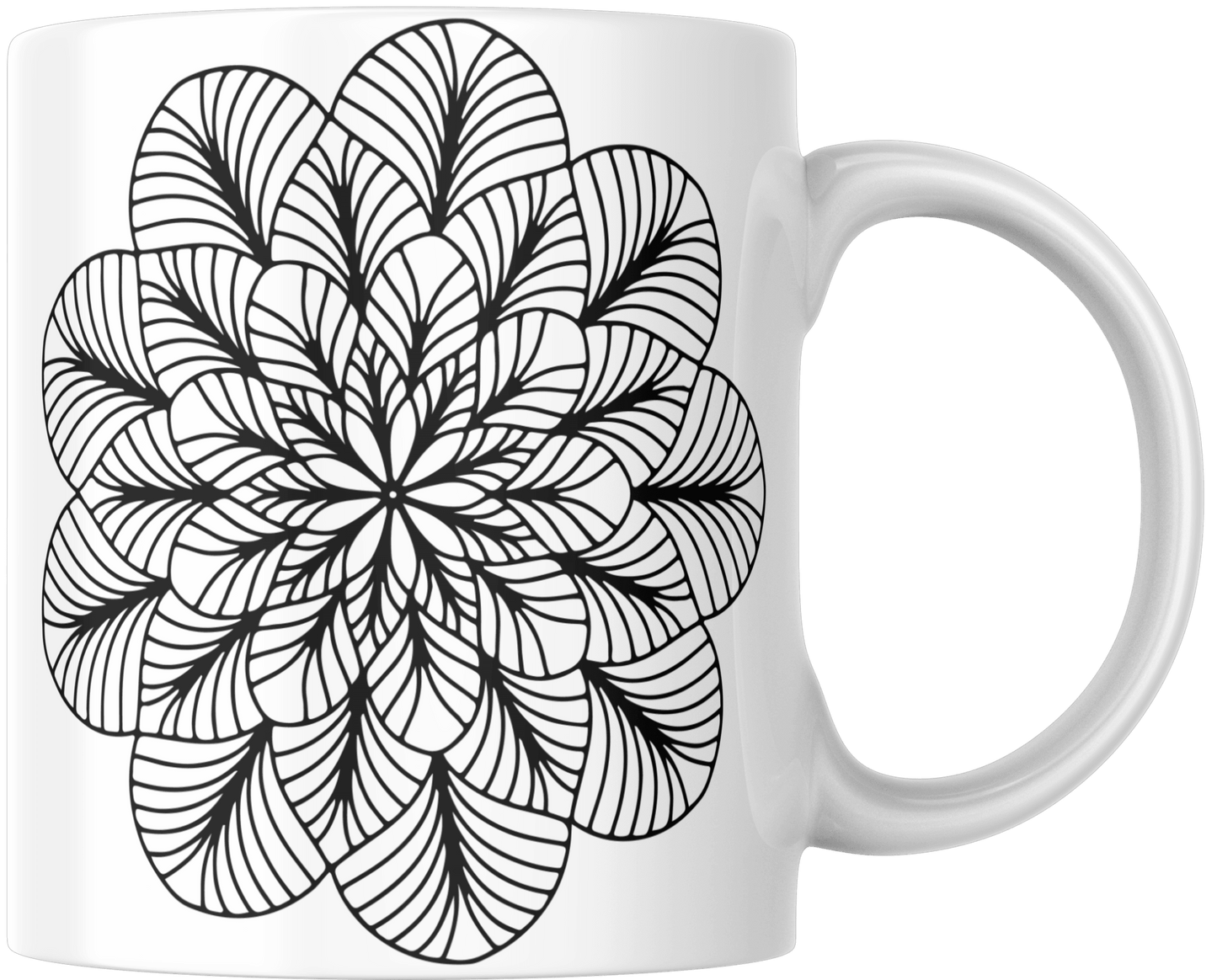 Mandala Printed Ceramic Mug - warehousetech13