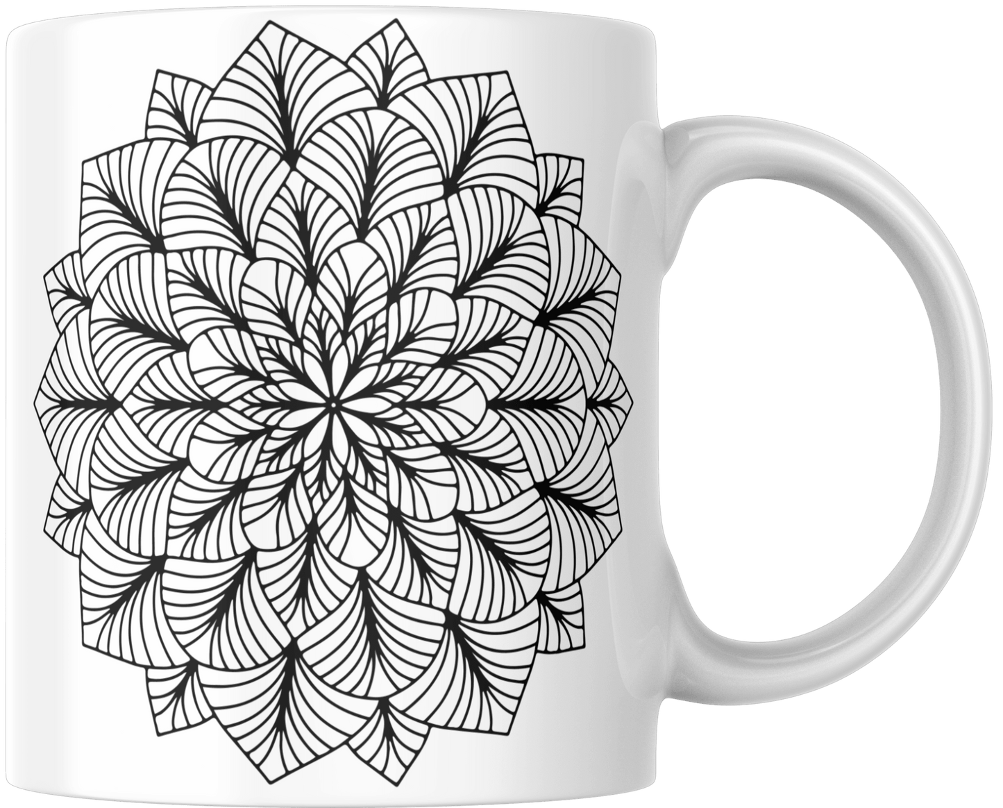 Mandala Printed Ceramic Mug - warehousetech13