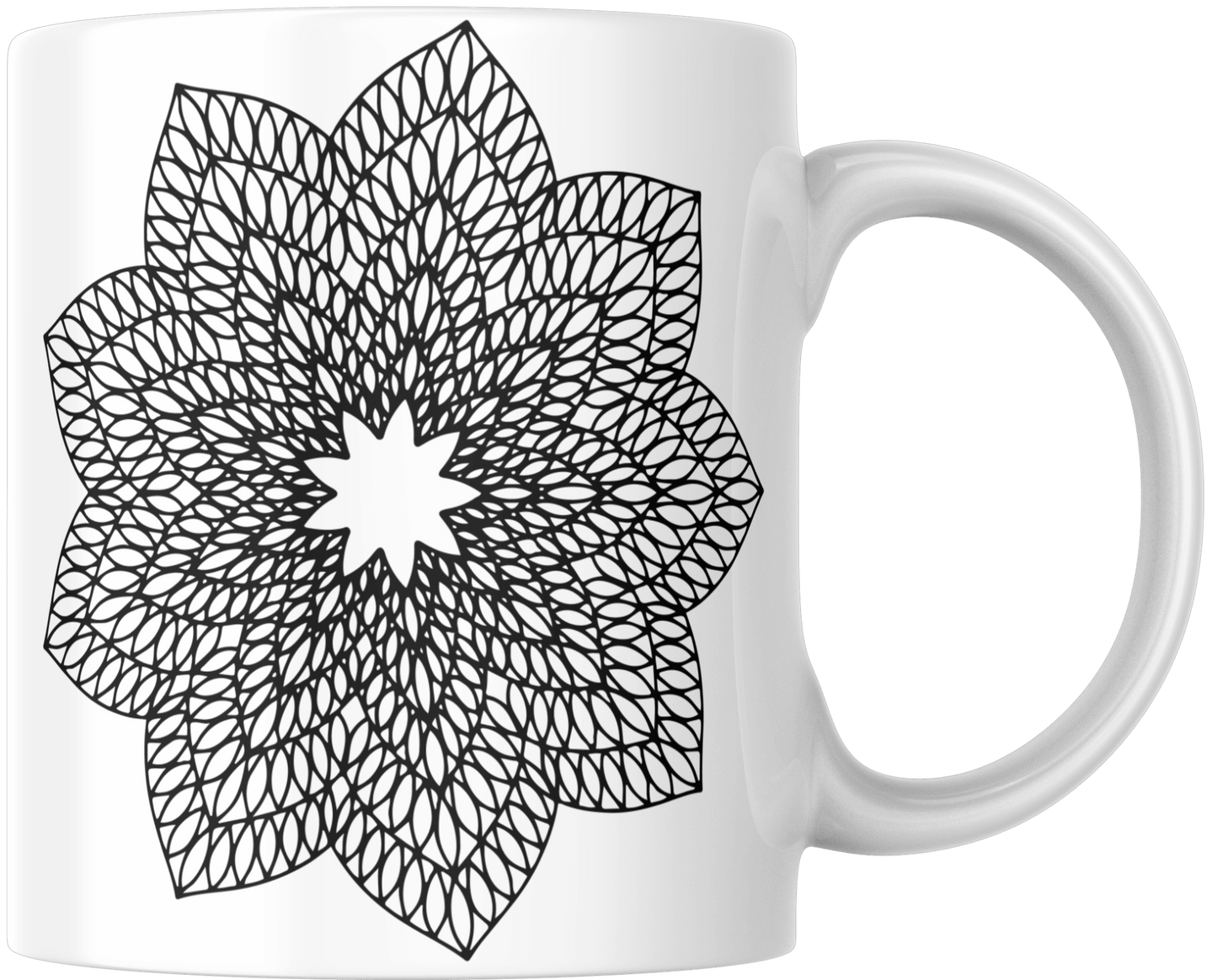 Mandala Printed Ceramic Mug - warehousetech13
