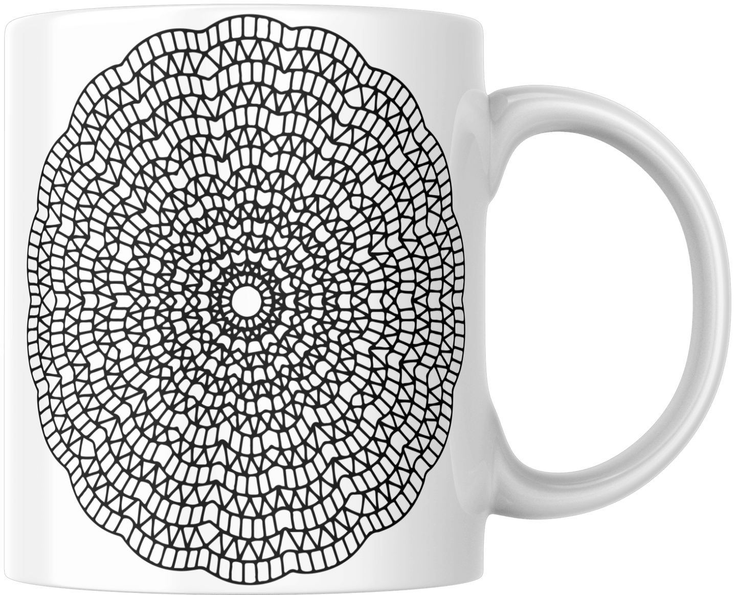 Mandala Printed Ceramic Mug - warehousetech13