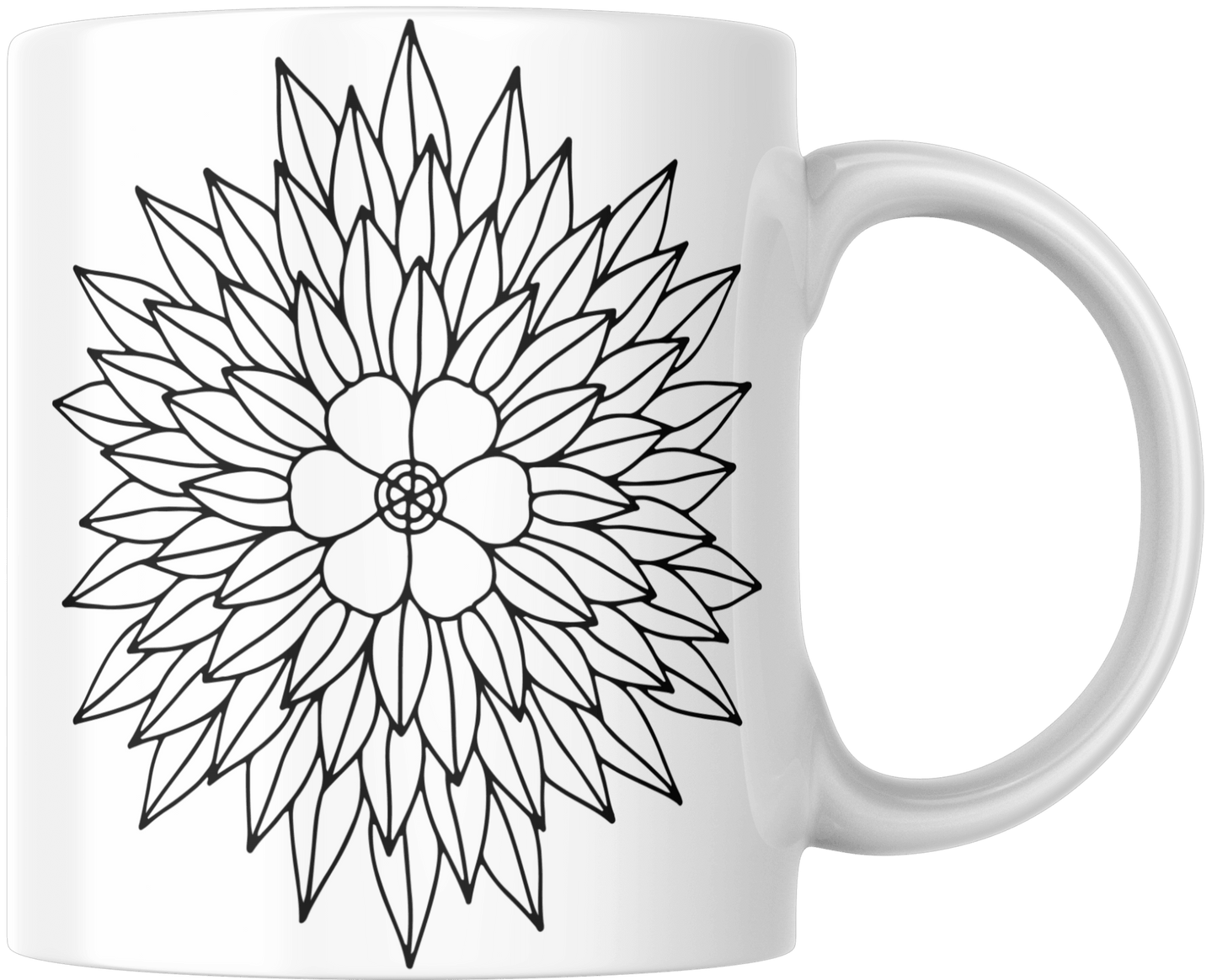Mandala Printed Ceramic Mug | Coffee Mug - warehousetech13