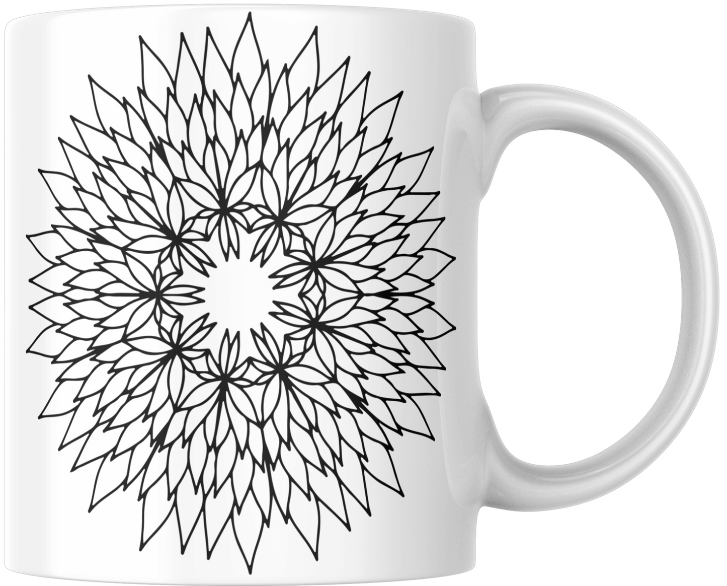 Mandala Printed Ceramic Mug - warehousetech13