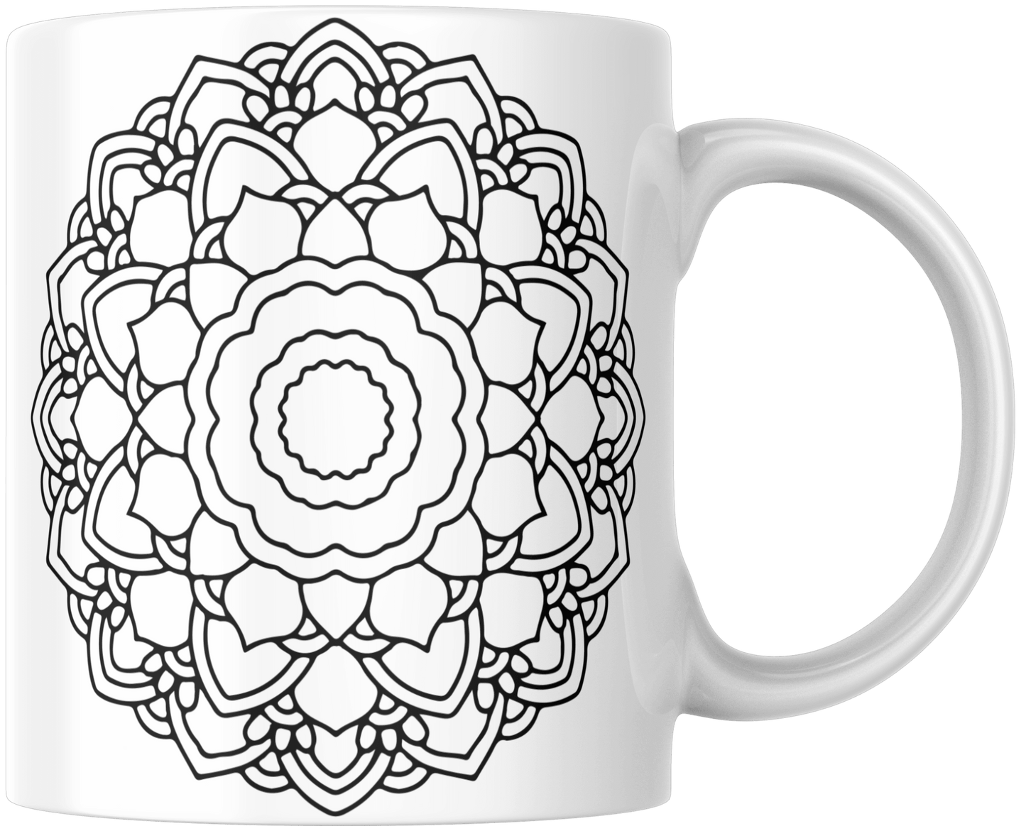 Mandala Printed Ceramic Mug - warehousetech13