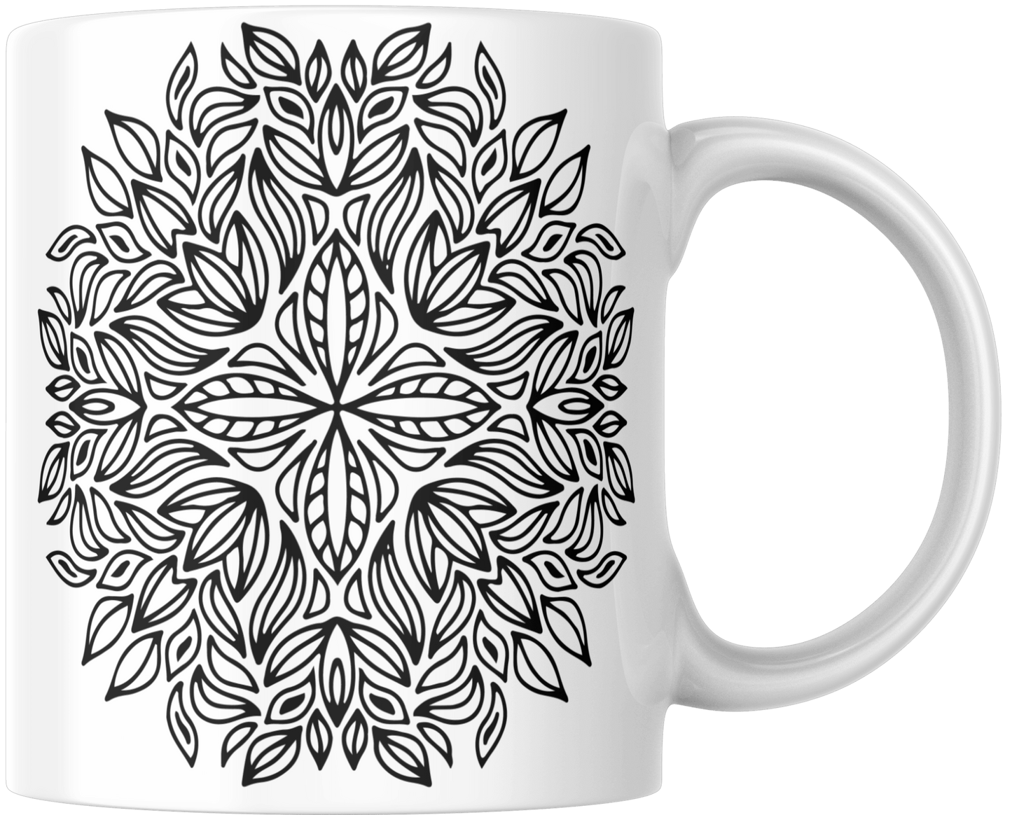 Mandala Printed Ceramic Mug - warehousetech13