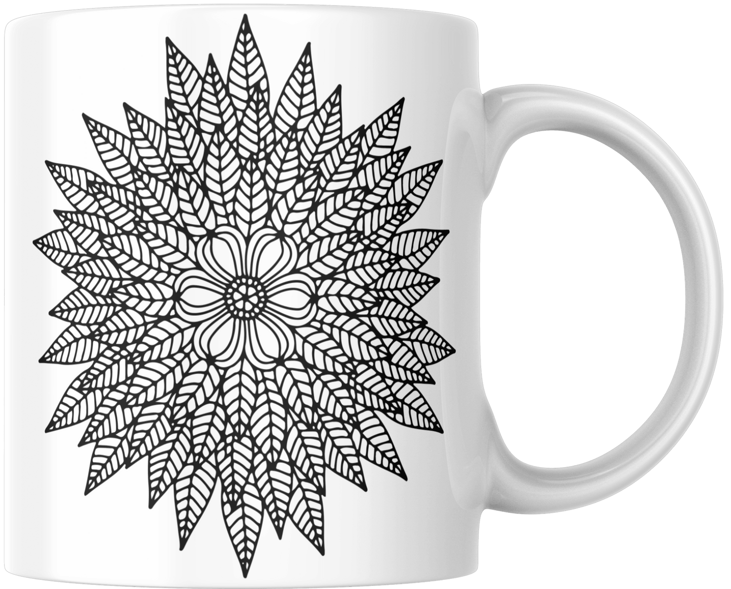 Mandala Printed Ceramic Mug - warehousetech13