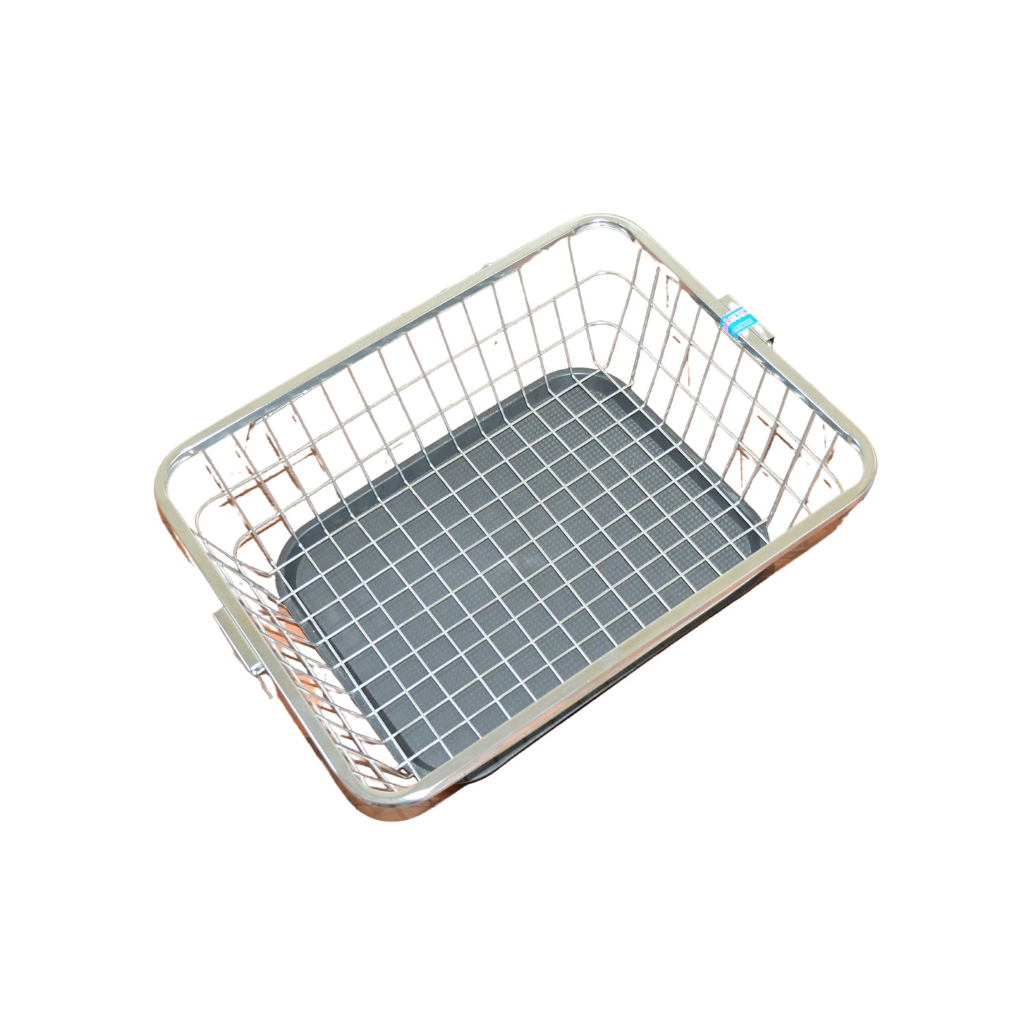 5853 Dish Drainer Rack With Drip Tray Stainless Steel Dish Drainer Rack With Drip Tray Utensil Drying Stand For Kitchen Plate Rack Bartan Basket For Kitchen Utensilsdish Drying Rack With Drainerbartan Basketplate Stand ( 57 X 45 X 19 Cm) - warehousetech13