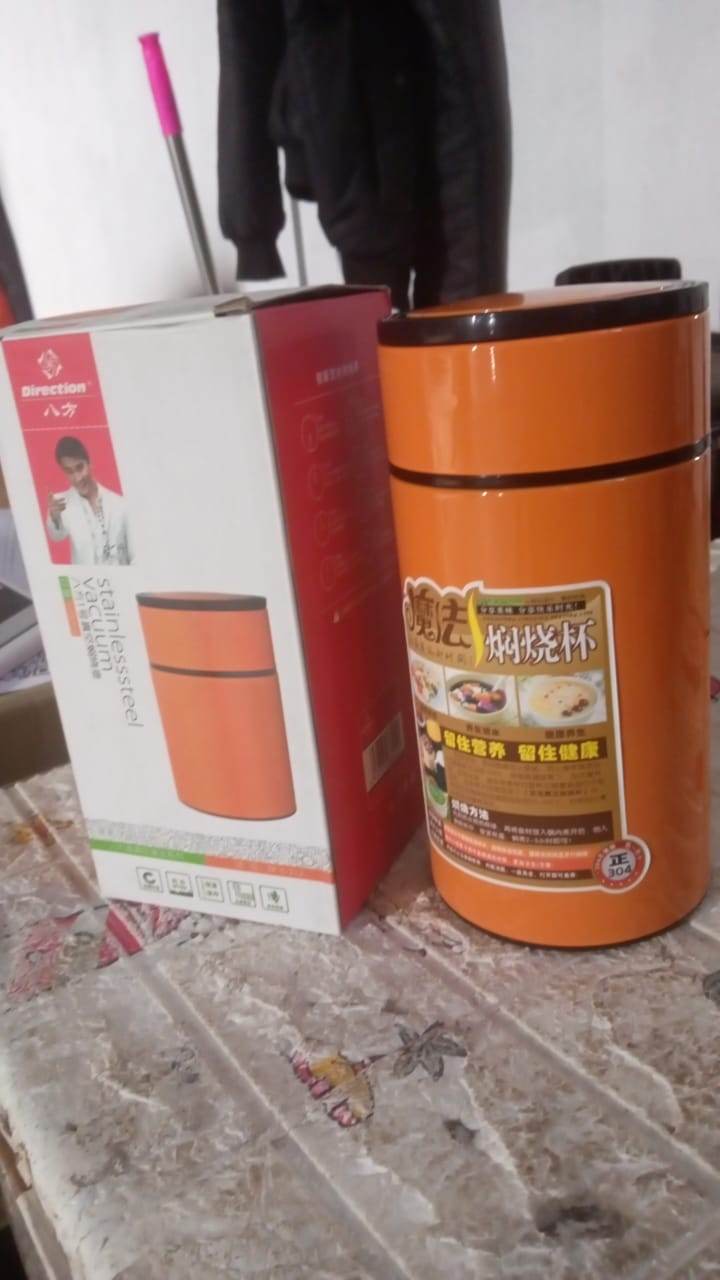 Stainless Steel Water Bottle With Foldable Spoon Handle Easy To Carry Leak Proof (1000 Ml) - warehousetech13