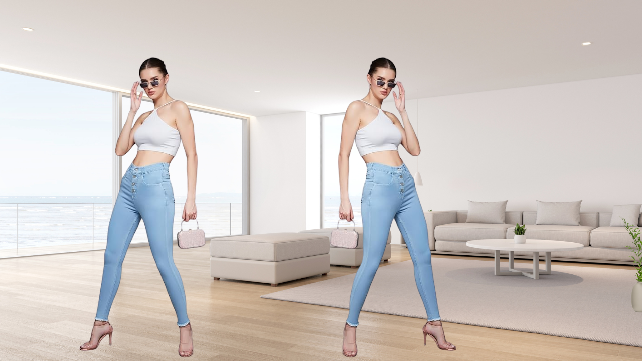Women Skinny Regular Ice Blue Jeans - warehousetech13