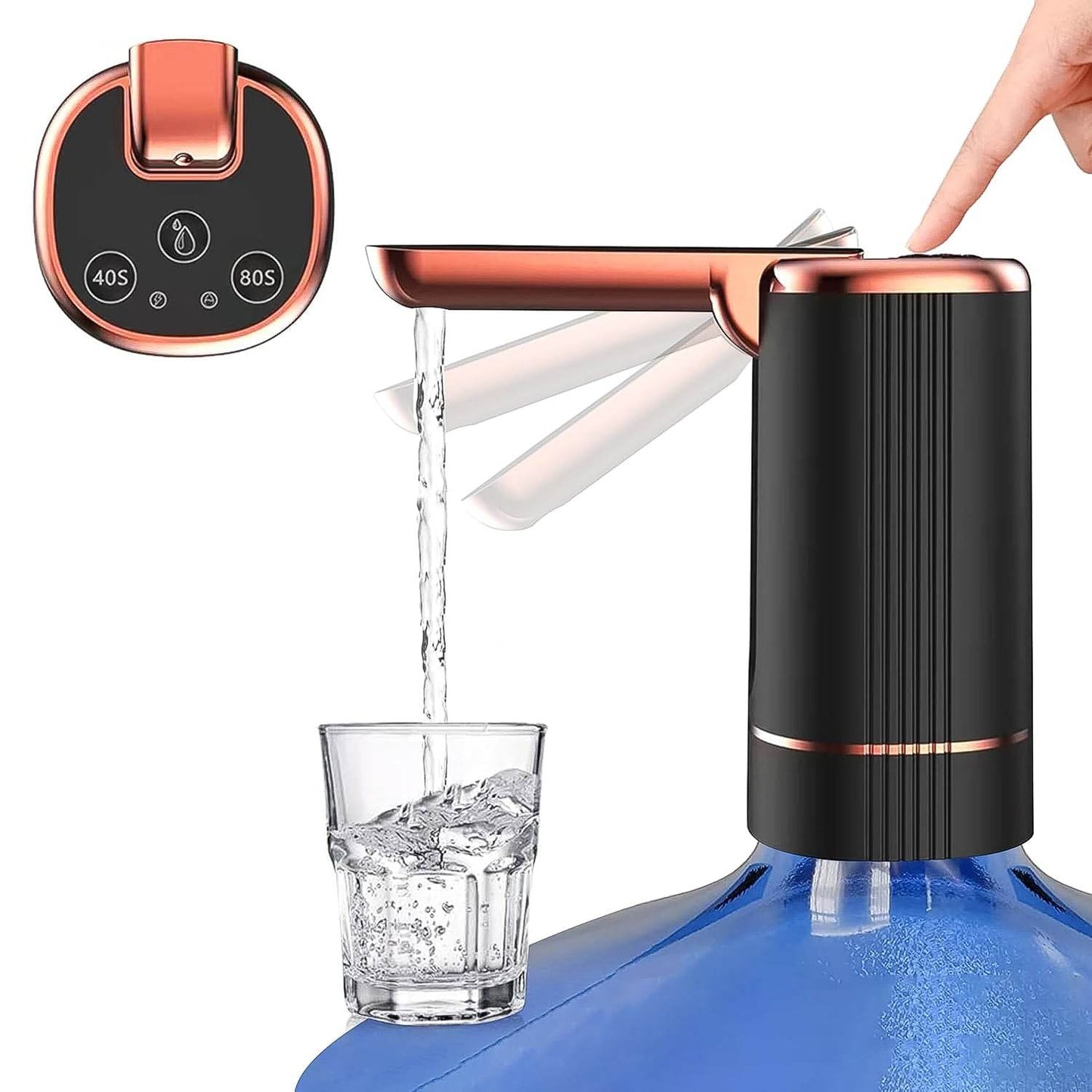 Usb Rechargeable Automatic Water Dispenser For 20 Litre Bottle (1 Pc) - warehousetech13