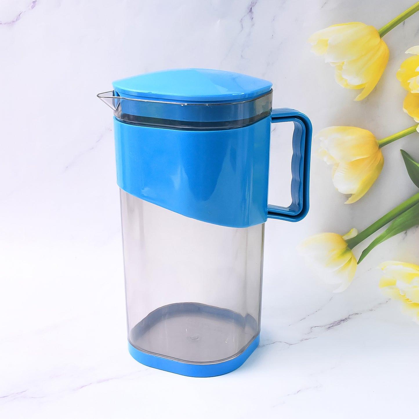 Bpa-free Plastic Water Juice Jug With Lid And Handle 1.8 Litre - warehousetech13