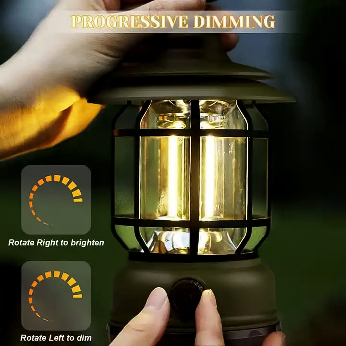 Led Camping Light Retro Style Lighting Battery Type-c Rechargeable (1 Pc) - warehousetech13