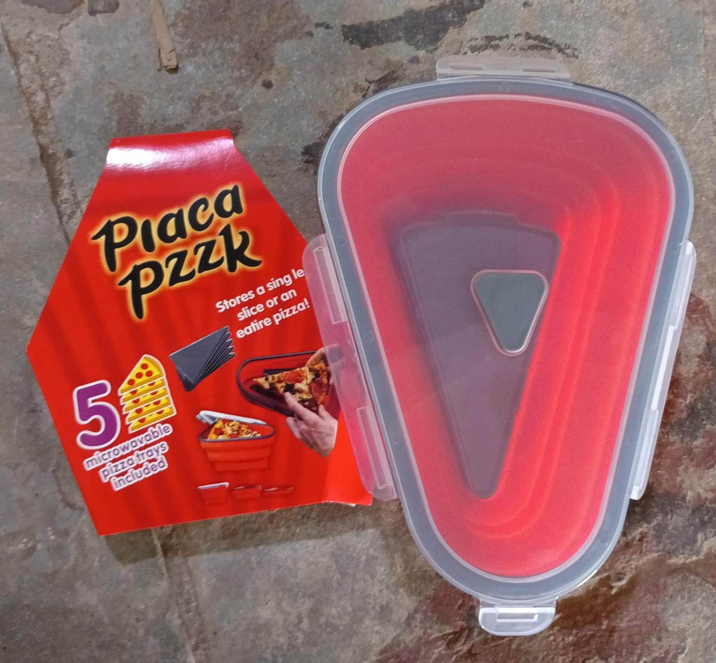 Reusable Pizza Storage Containers With 5 Microwavable Serving Trays Silicone Container - warehousetech13