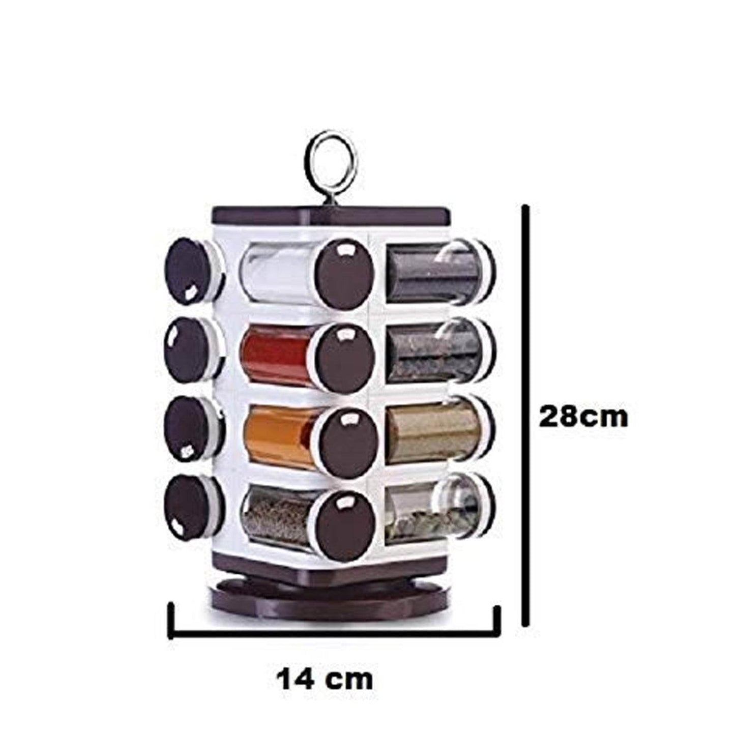 Ganesh Multipurpose Revolving Spice Rack With 16 Pcs Dispenser Each 100 Ml - warehousetech13