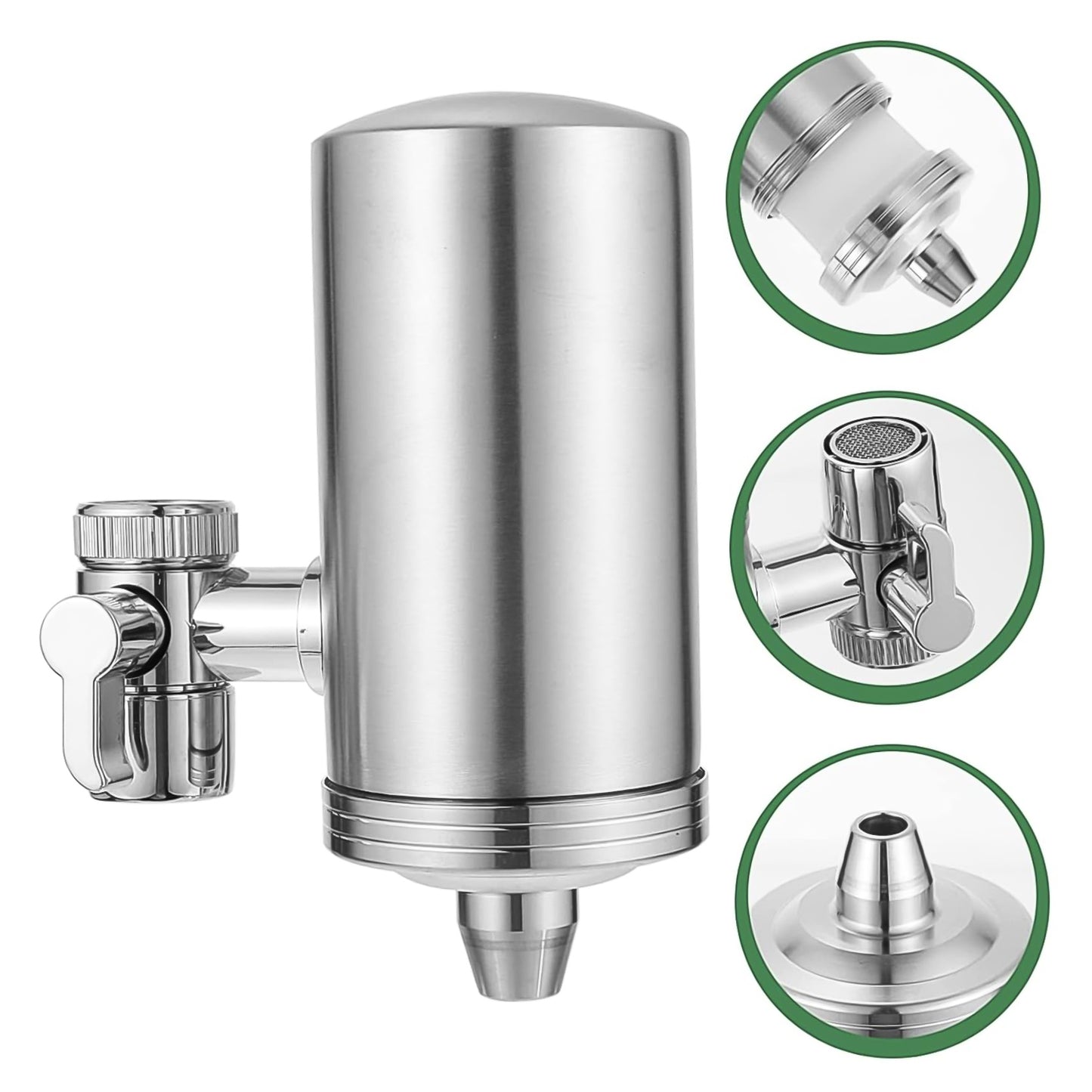 304 Stainless Steel Faucet Mount Water Filter Water Purifier (1 Set) - warehousetech13