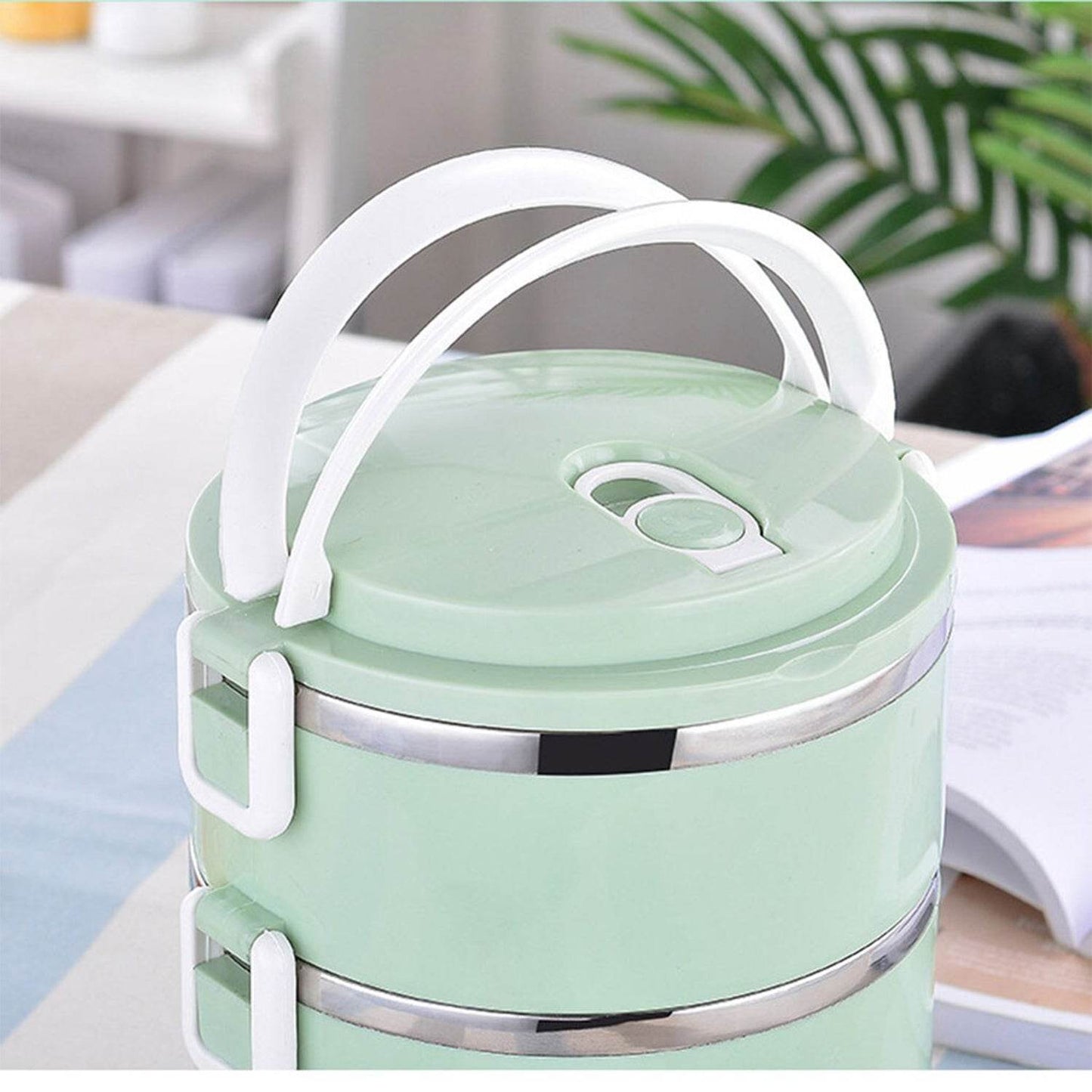 Multi Layer Stainless Steel Hot Lunch Box (4 Layer) - warehousetech13