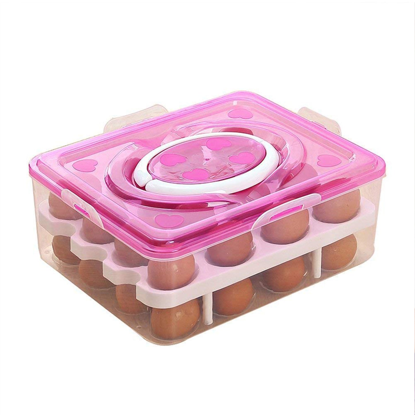 Egg Tray With Lid & Handle (1 Pc ) - warehousetech13