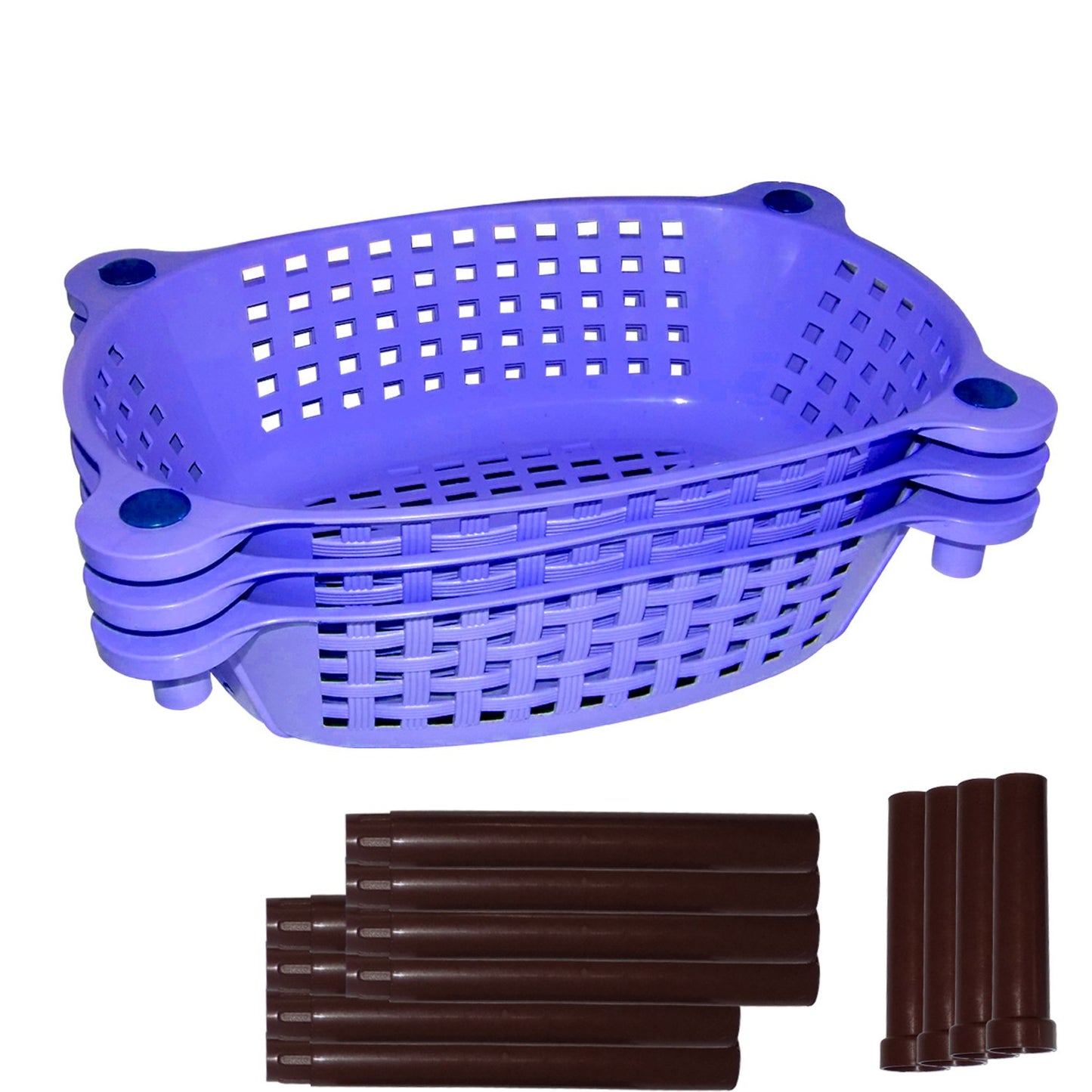 4646 Multipurpose Plastic Storage Rack Organiser - 3 Pcs - warehousetech13