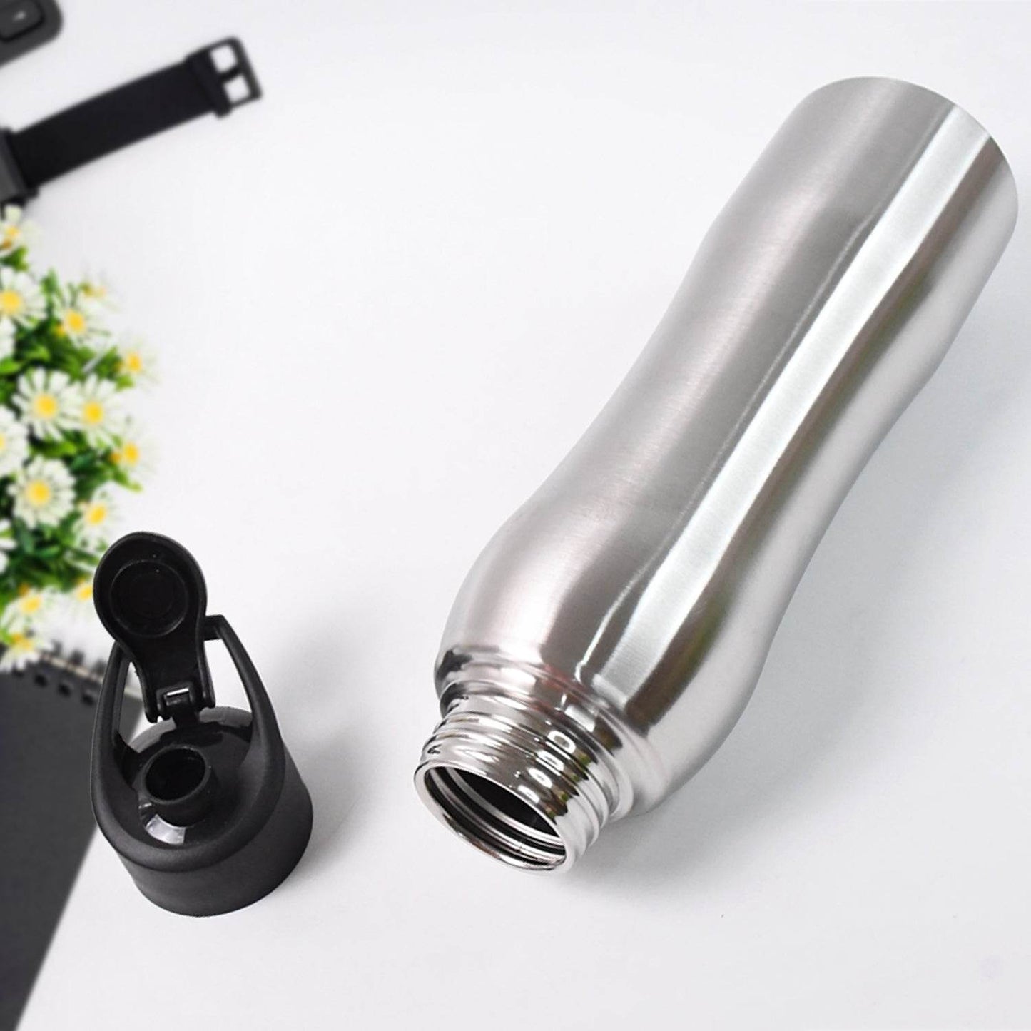 Stainless Steel Double Wall Vacuum-insulated Drink Water Bottle (1000 Ml Approx) - warehousetech13