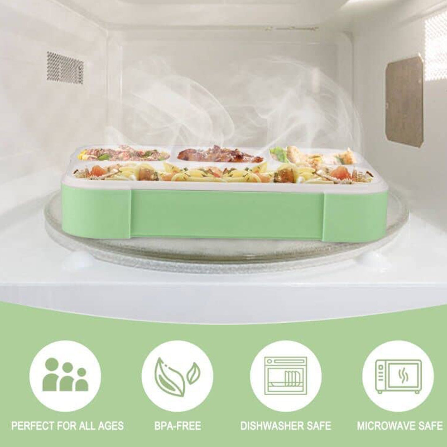 Lunch Box 4 Compartment With Leak Proof Lunch Box For School Office Use - warehousetech13