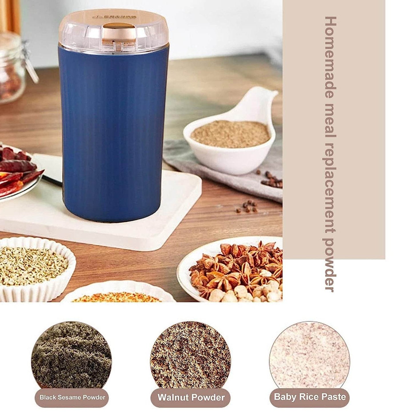 Mini Mixer Small Blander Power Full Mini Grinder Electric Coffee Bean Grinder - warehousetech13