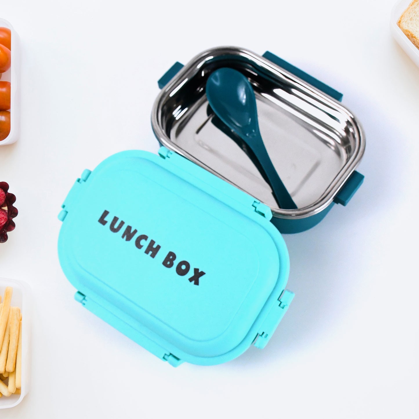Insulated Testy Stainless Steel Leakproof Lunch Box With Spoon (1 Set) - warehousetech13