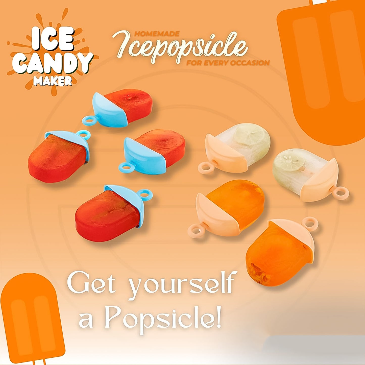 Plastic Ice Candy Maker 4 Compartment Grid Kulfi Candy (1 Pc) - warehousetech13