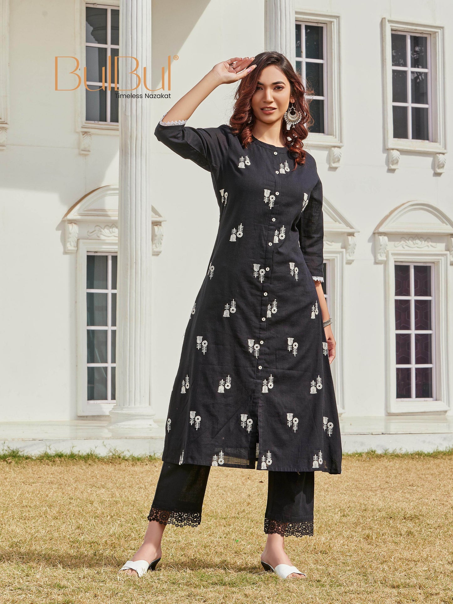 Rashmika Cotton Black Kurta Set - Elegant & Comfortable Ethnic Wear for Women