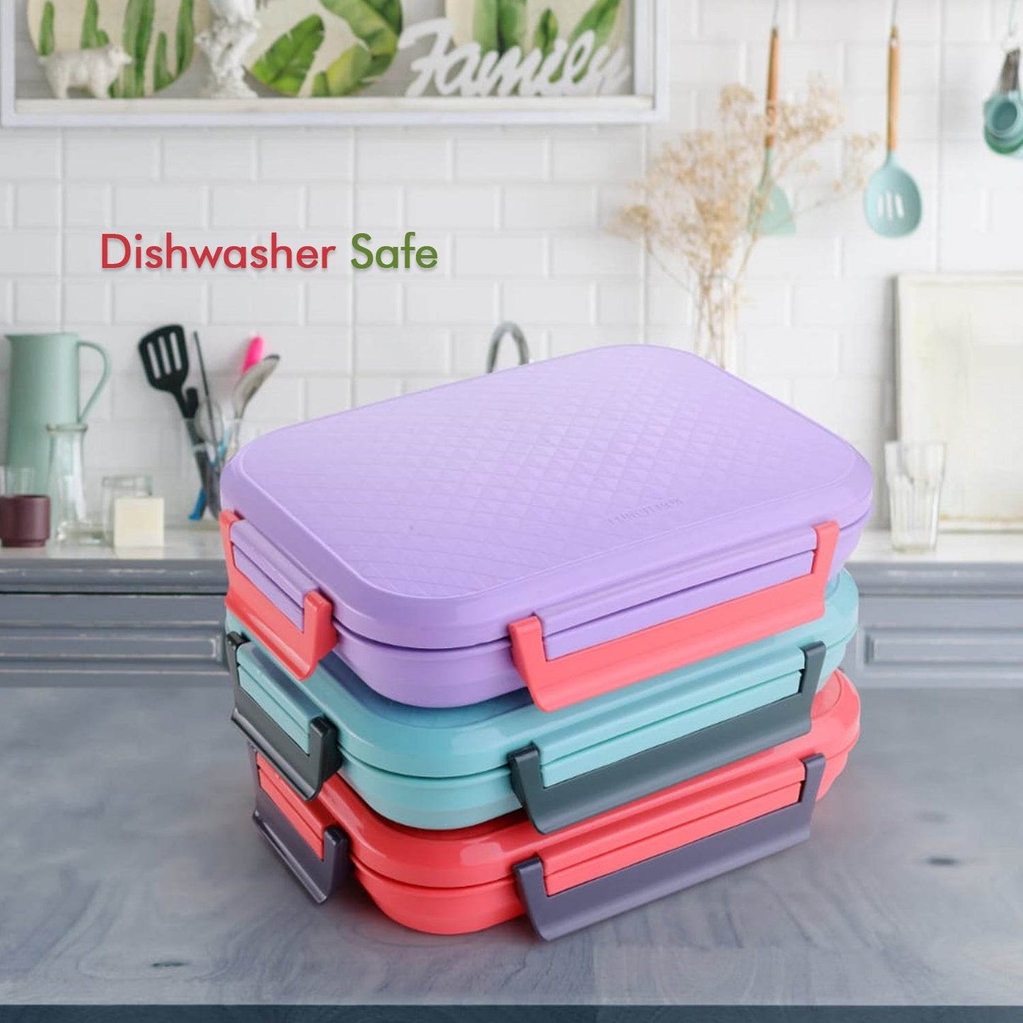 Lunch Box Steel Plate Multi Compartment Lunch Box Carry To All Type Lunch - warehousetech13