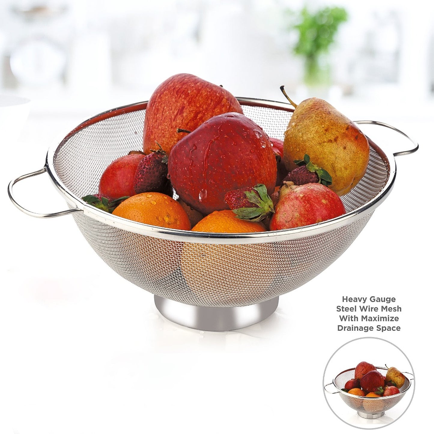 Apex Stainless Steel Mesh Colander - warehousetech13