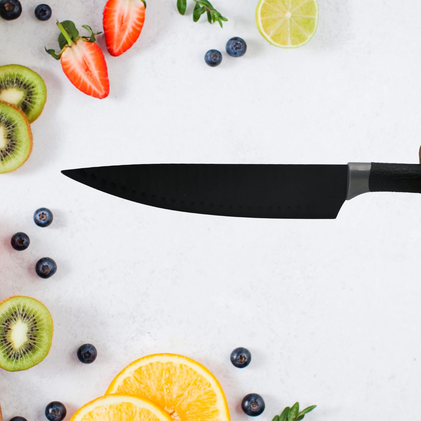 5629 6 Pieces Professional Kitchen Knife Set Meat Knife Chefs Knife With Non-slip Handle For Home Kitchen And Restaurant With Chef Peeler And Scissor (Stainless Steel 6 Pcs Set) - warehousetech13