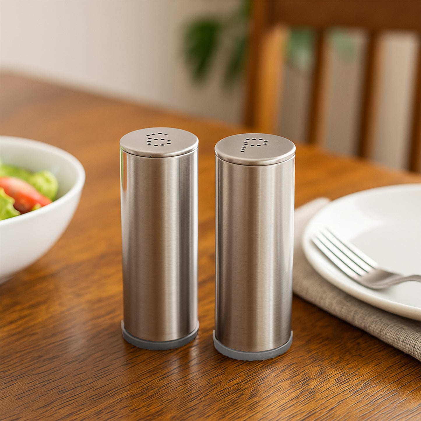 Stainless Steel Salt And Pepper Shaker Set (2 Pc) - warehousetech13