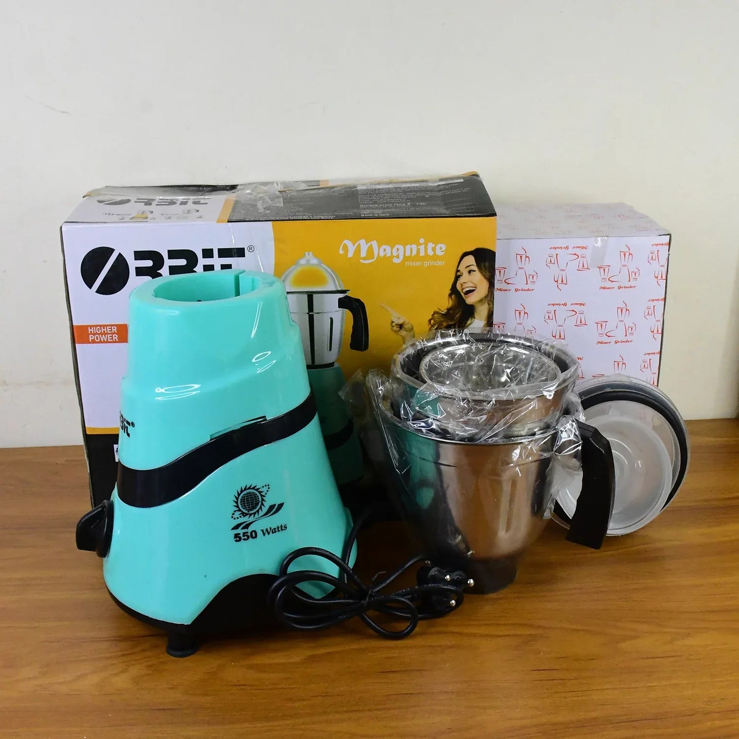 Orbit Mixer Grinder With 3 Stainless Steel Jars - 550w - warehousetech13