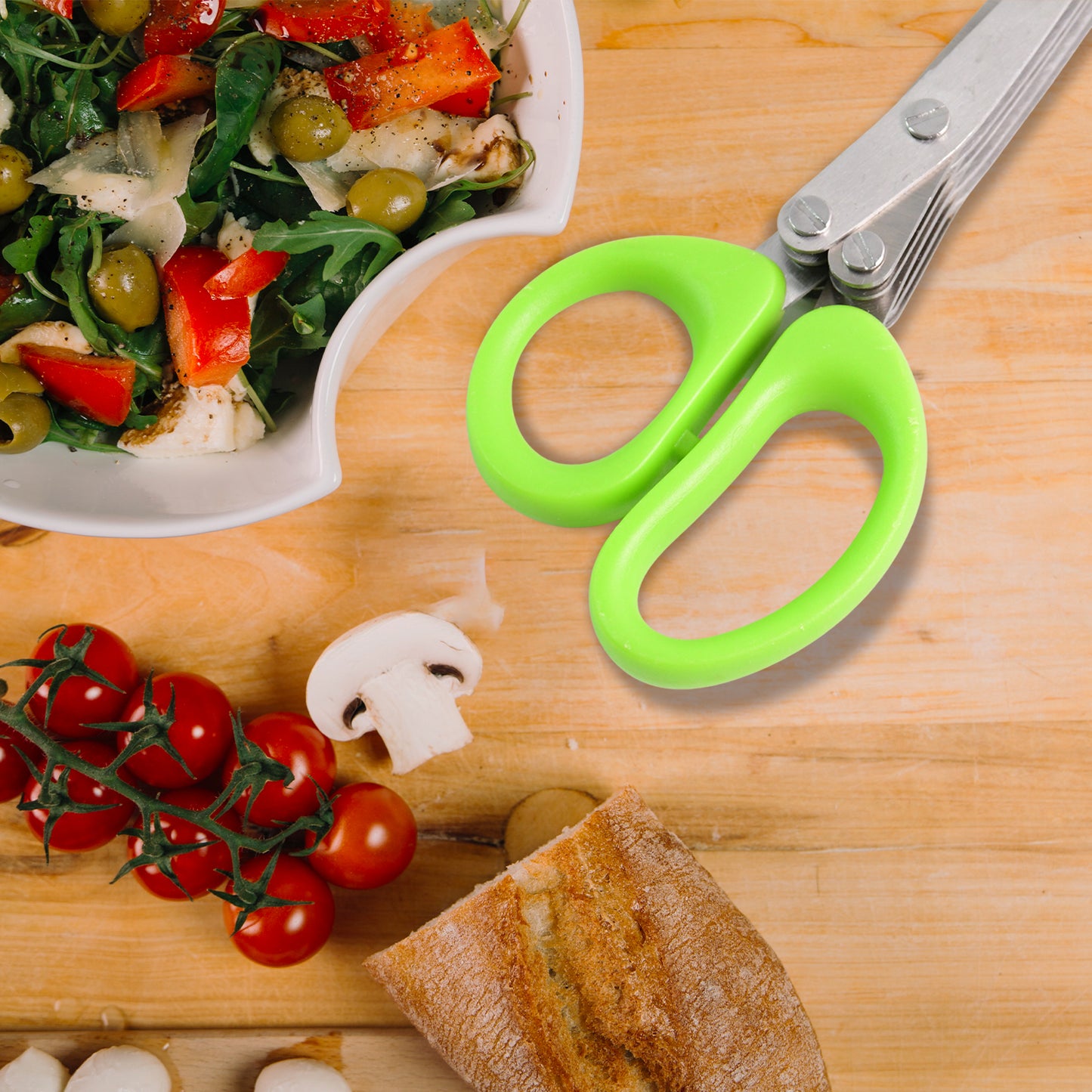 Premium 5 Blade Multipurpose Herb Scissors (1 Pc) - warehousetech13
