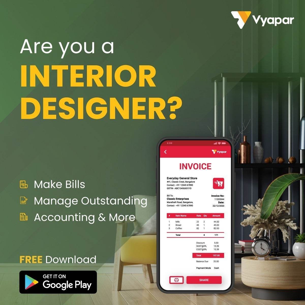 Vyapar - GST Billing Software in India for small businesses - warehousetech13